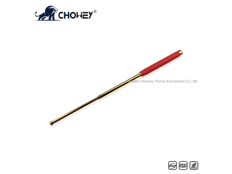 High-quality rubber handle steel expandable baton BT26G068 gold